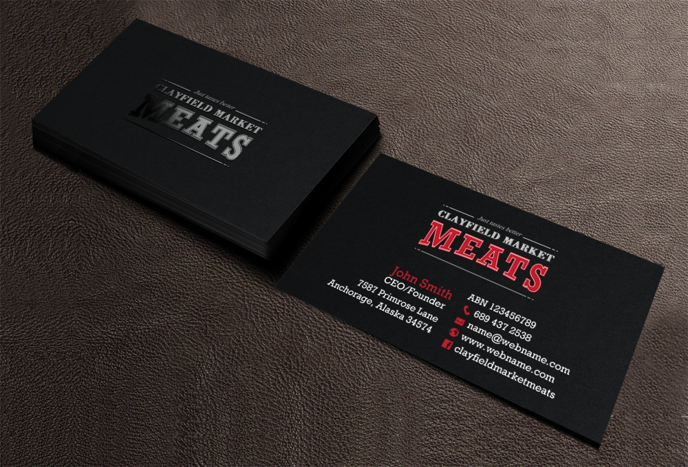 Visitenkarten-Design von chandrayaan.creative für Clayfield Market Meats | Design #9854029