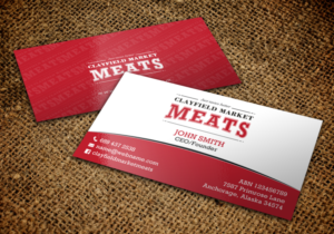 Visitenkarten-Design von chandrayaan.creative für Clayfield Market Meats | Design: #9856768