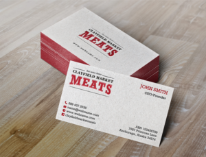 Business Card Design by chandrayaan.creative for Clayfield Market Meats | Design: #9856850