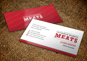 Business Card Design by chandrayaan.creative for Clayfield Market Meats | Design: #9856852