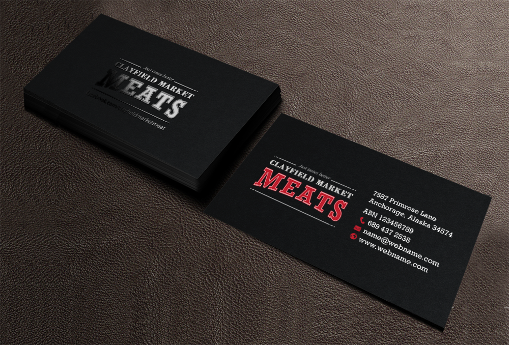 Visitenkarten-Design von chandrayaan.creative für Clayfield Market Meats | Design #9857463