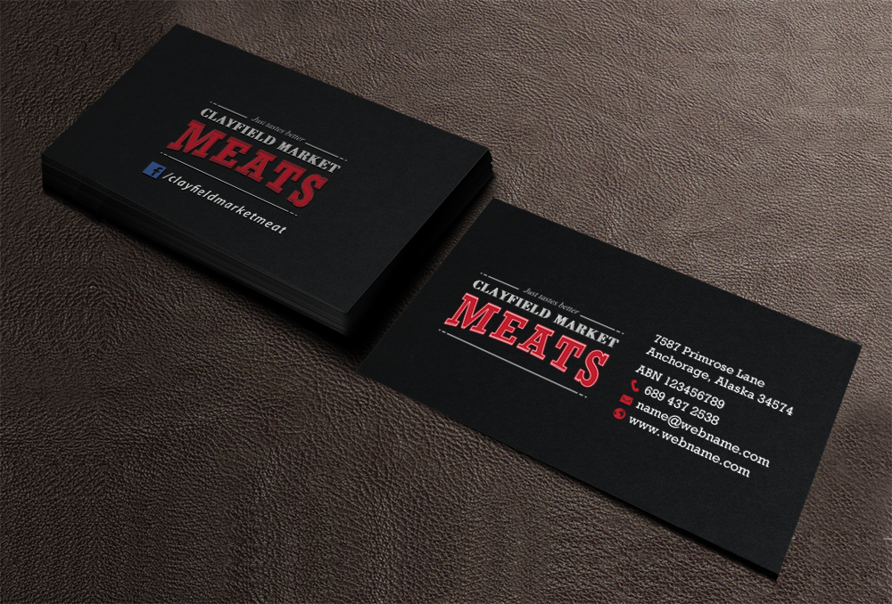 Business Card Design by chandrayaan.creative for Clayfield Market Meats | Design #9857469