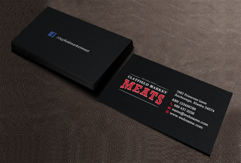 Business Card Design by chandrayaan.creative for Clayfield Market Meats | Design #9857472