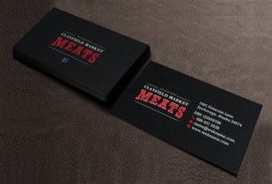 Business Card Design by chandrayaan.creative for Clayfield Market Meats | Design: #9857474