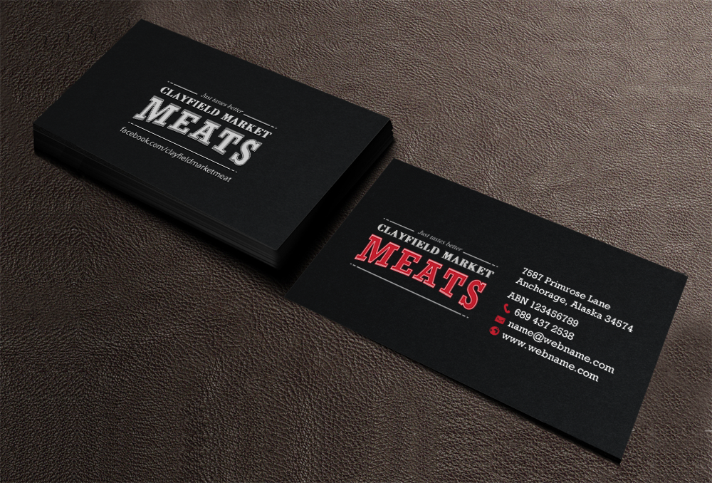 Business Card Design by chandrayaan.creative for Clayfield Market Meats | Design #9857476