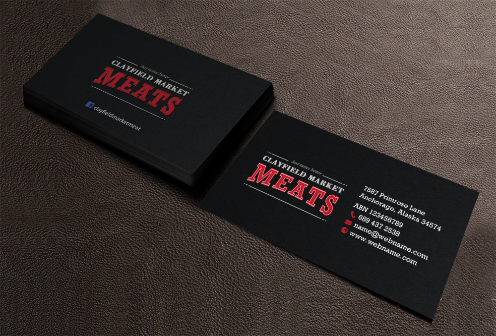 Business Card Design by chandrayaan.creative for Clayfield Market Meats | Design #9858088