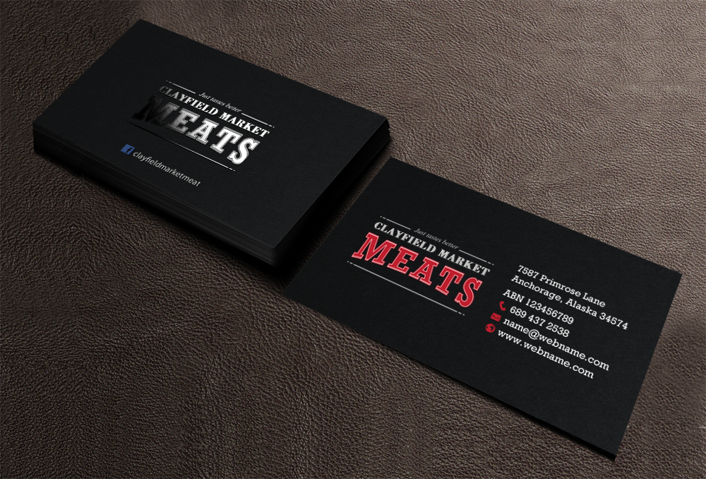 Business Card Design by chandrayaan.creative for Clayfield Market Meats | Design #9858090
