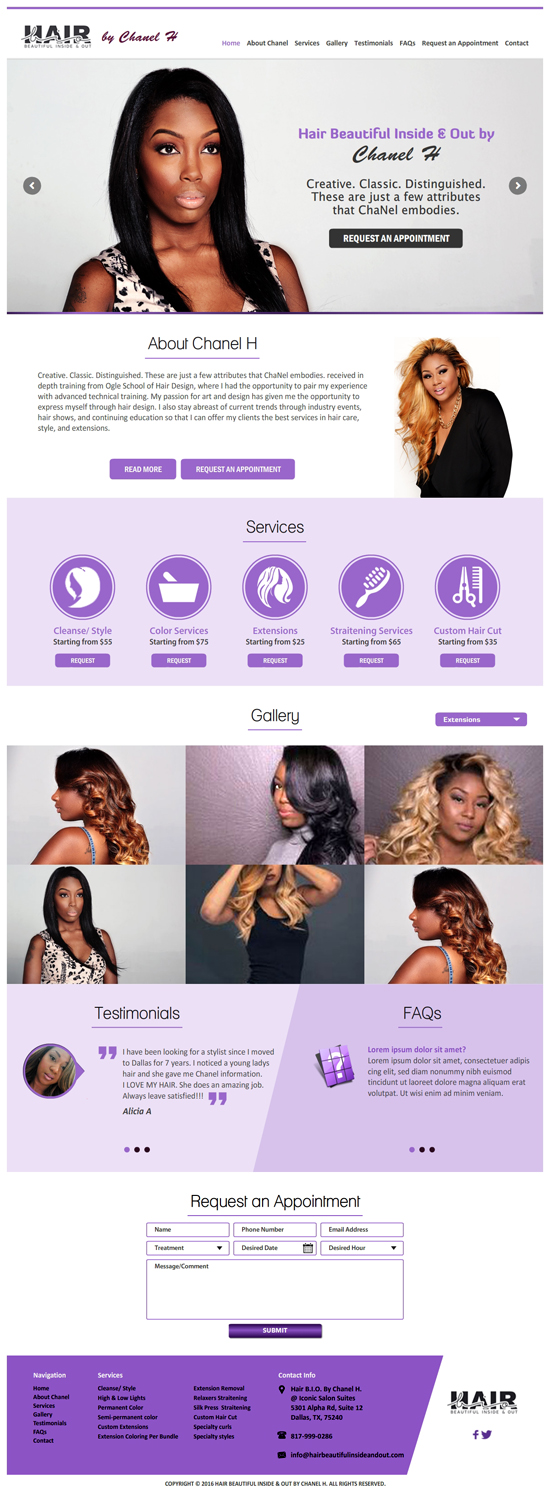 Web Design by -Marc- for Stylist Will Ross | Design #9951479