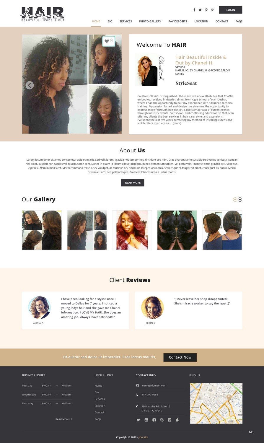 Elegant Playful Hair And Beauty Web Design For Stylist Will Ross