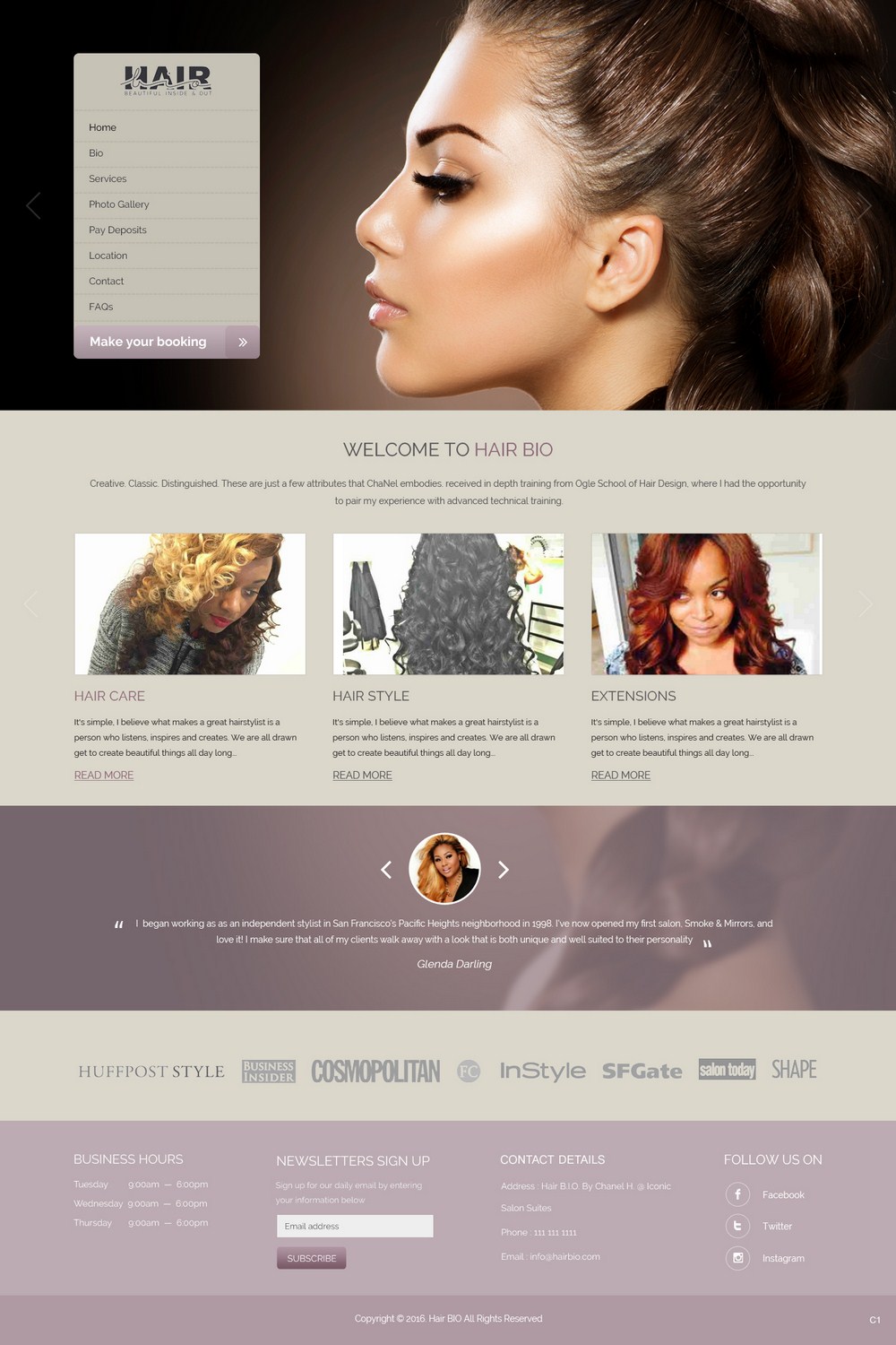 Web Design by pb for Stylist Will Ross | Design #9872789