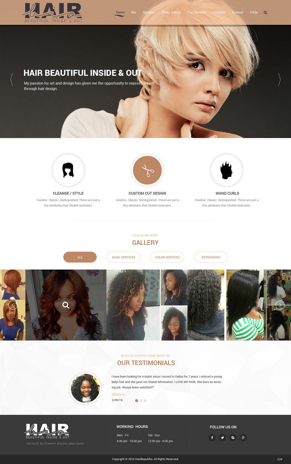 Elegant Playful Hair And Beauty Web Design For Stylist Will Ross