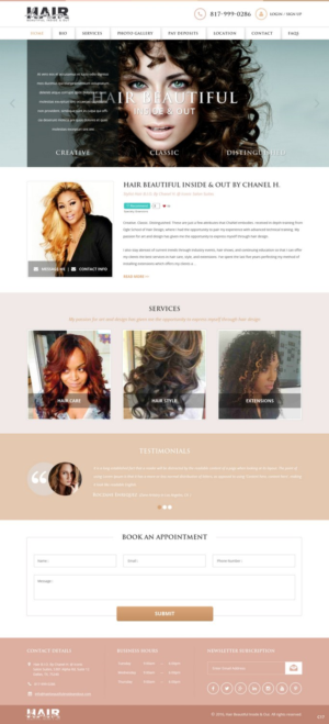 Web Design par pb pour Stylist Will Ross | Design : #9872803