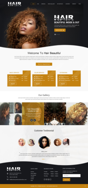 Web Design par pb pour Stylist Will Ross | Design : #9874252