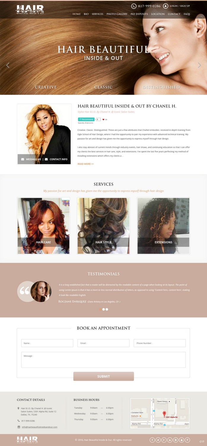 Web Design by pb for Stylist Will Ross | Design #9907529