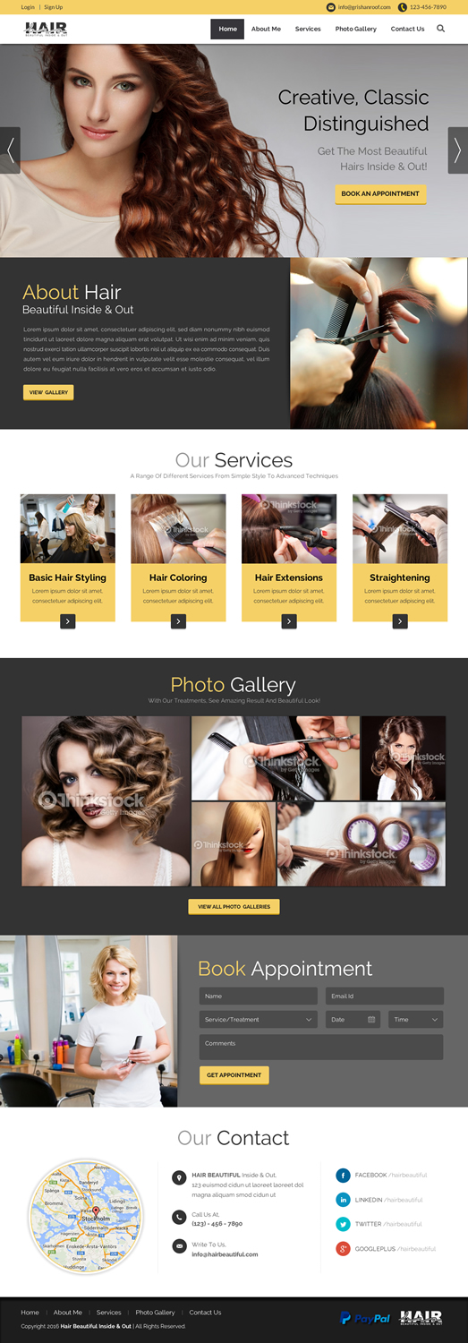 Web Design by Sbss for Stylist Will Ross | Design #9871683