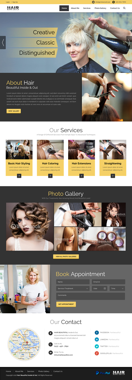 Web Design by Sbss for Stylist Will Ross | Design #9871684