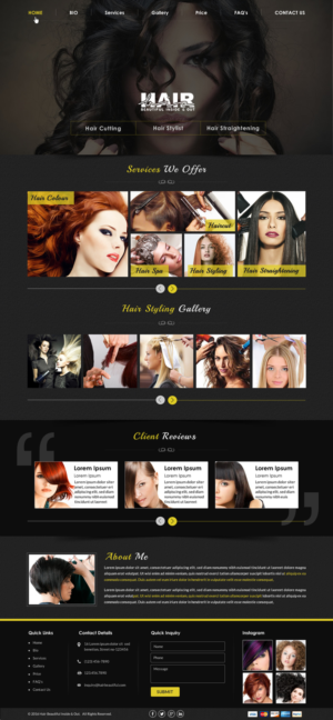 Web Design par Sbss pour Stylist Will Ross | Design : #9871686
