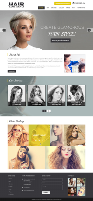 Web Design par Sbss pour Stylist Will Ross | Design : #9871695
