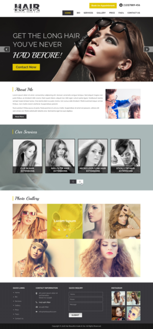 Web Design par Sbss pour Stylist Will Ross | Design : #9871697