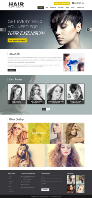 Web Design par Sbss pour Stylist Will Ross | Design : #9871698