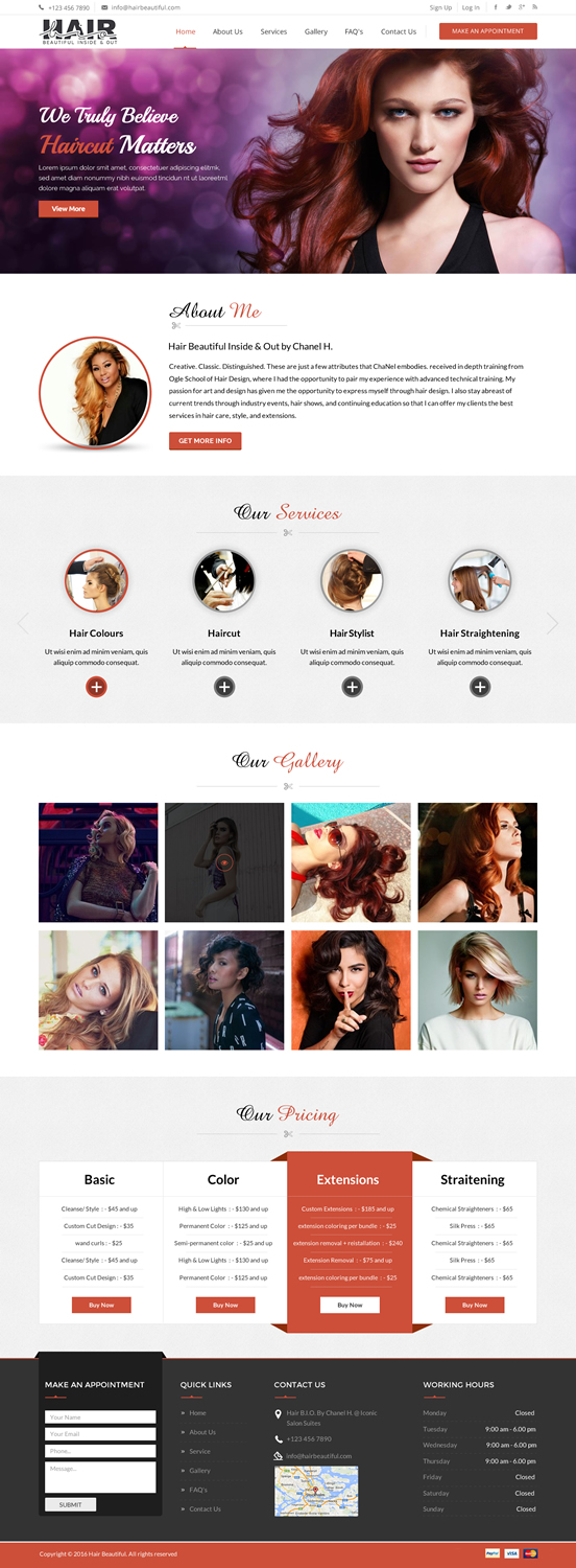 Web Design par Sbss pour Stylist Will Ross | Design #9881695