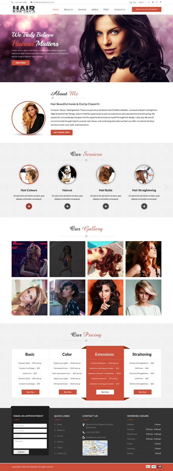 Web Design by Sbss for Stylist Will Ross | Design #9882974