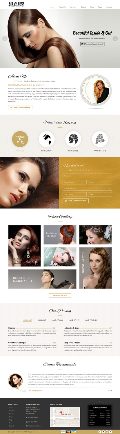 Web Design par Sbss pour Stylist Will Ross | Design #9882975