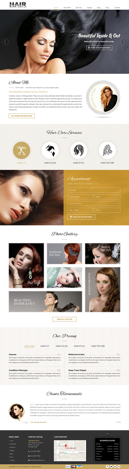 Web Design by Sbss for Stylist Will Ross | Design #9884900