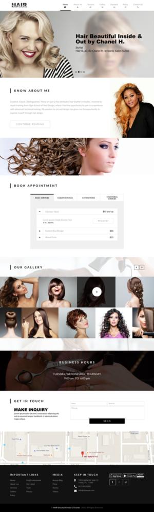 Web Design par rightway pour Stylist Will Ross | Design : #9872115