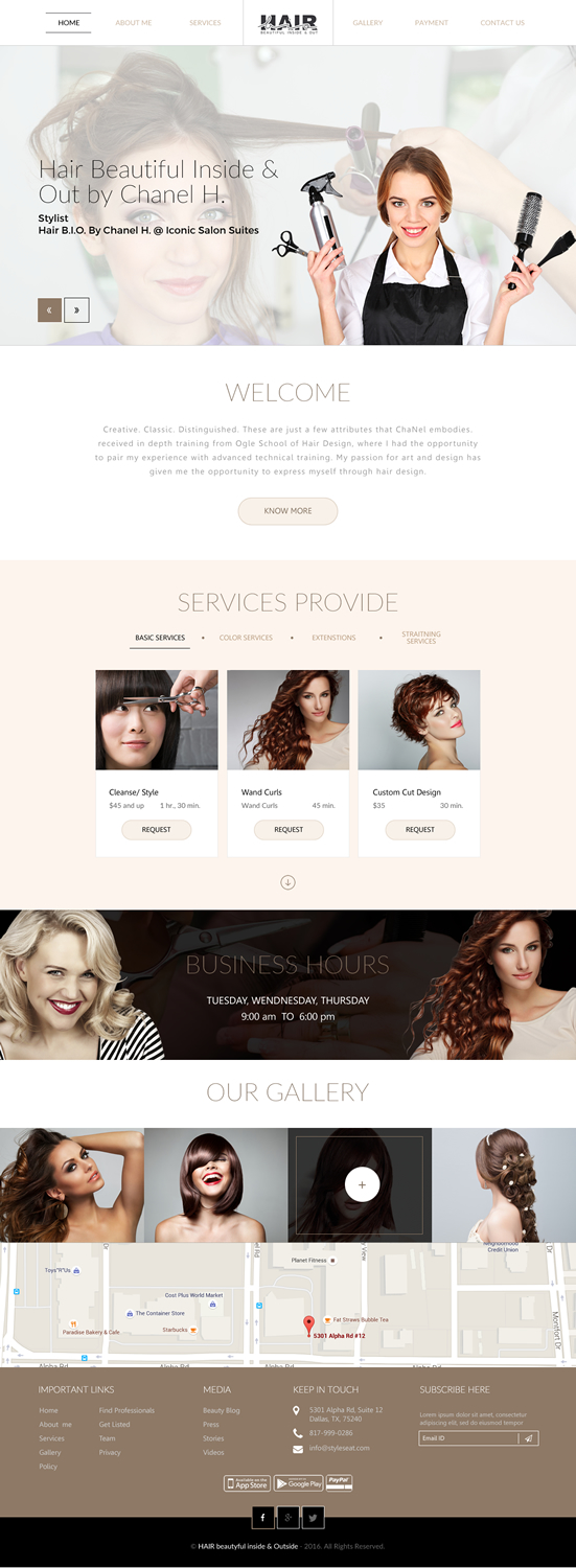 Web Design by rightway for Stylist Will Ross | Design #9872120