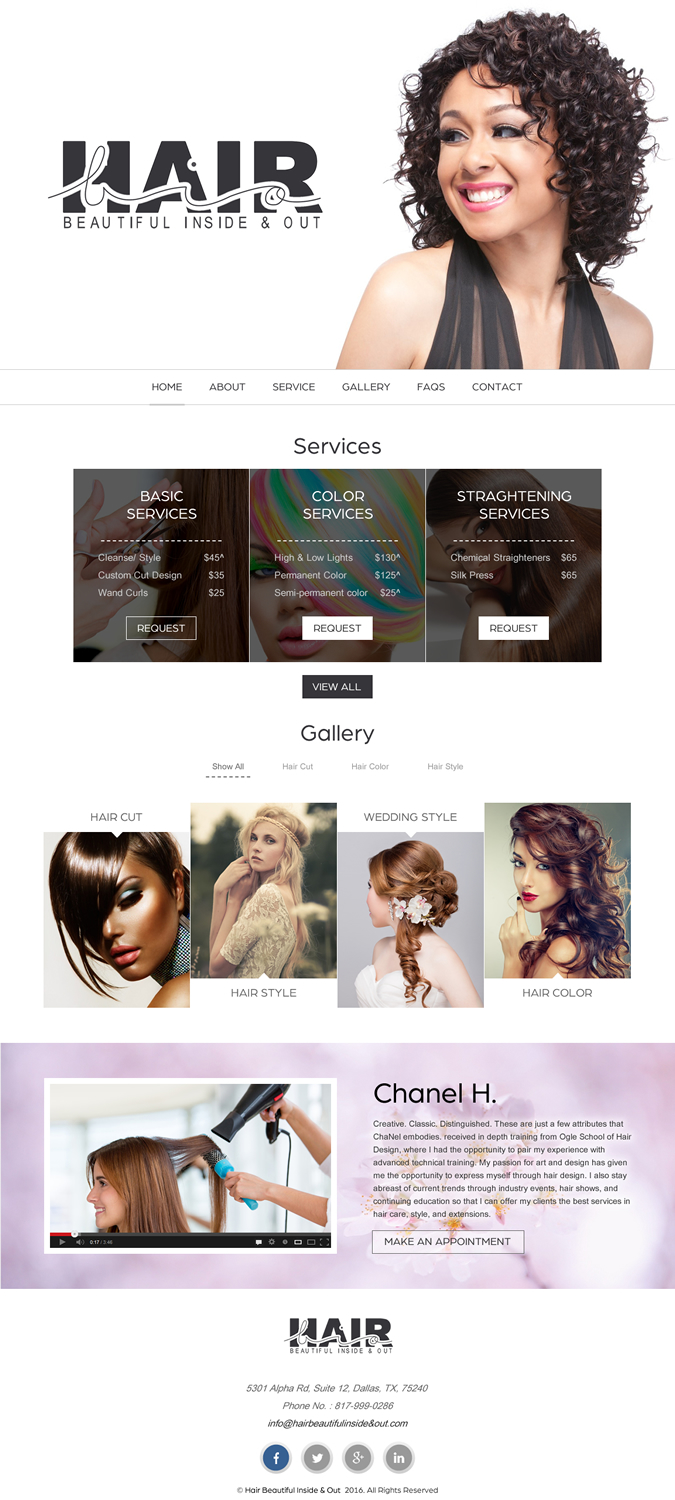 Web-Design von rightway für Stylist Will Ross | Design #9872126