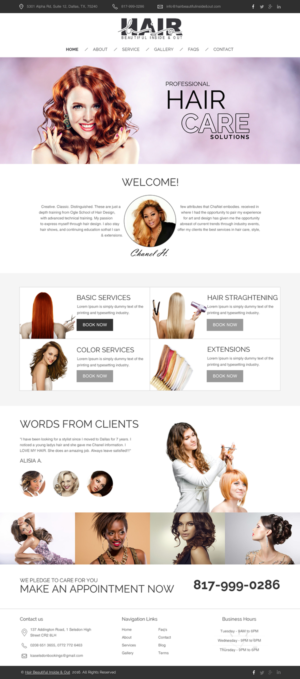 Web Design par rightway pour Stylist Will Ross | Design : #9872132