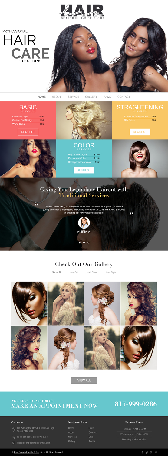 Web Design par rightway pour Stylist Will Ross | Design #9872135