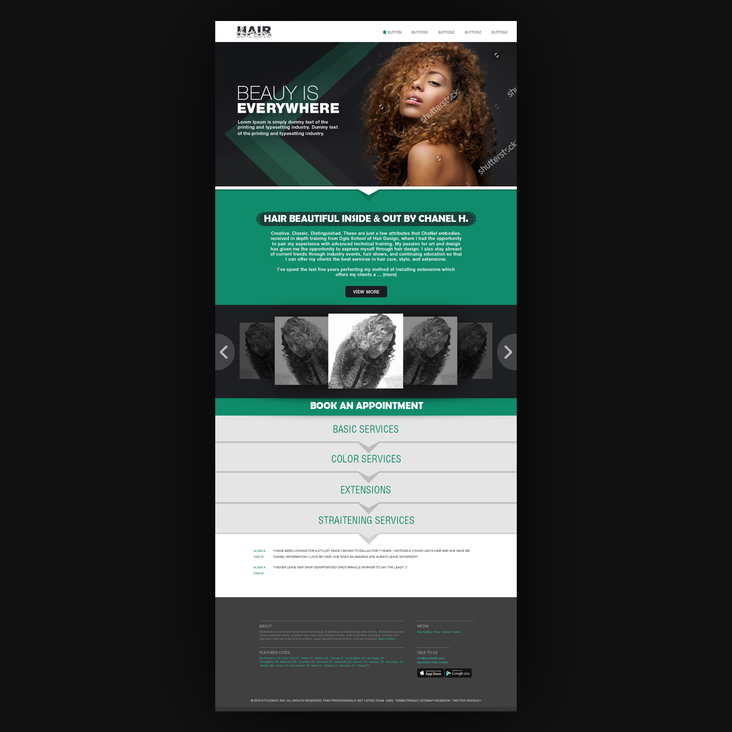 Diseño Web por Souvik Roy (Alex Pro) para Stylist Will Ross | Diseño #9863099