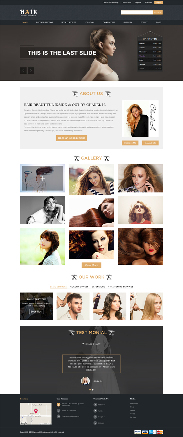 Web Design par WebDesk Solution pour Stylist Will Ross | Design #9910382
