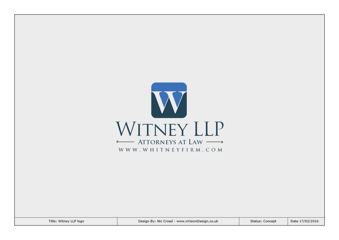 Logo Design by nvisiondesign.co.uk for Whitney, LLP | Design #9859519