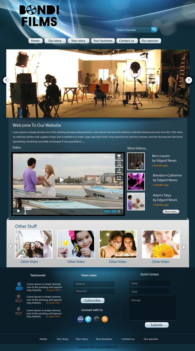 Web Design by pb for this project | Design: #444285