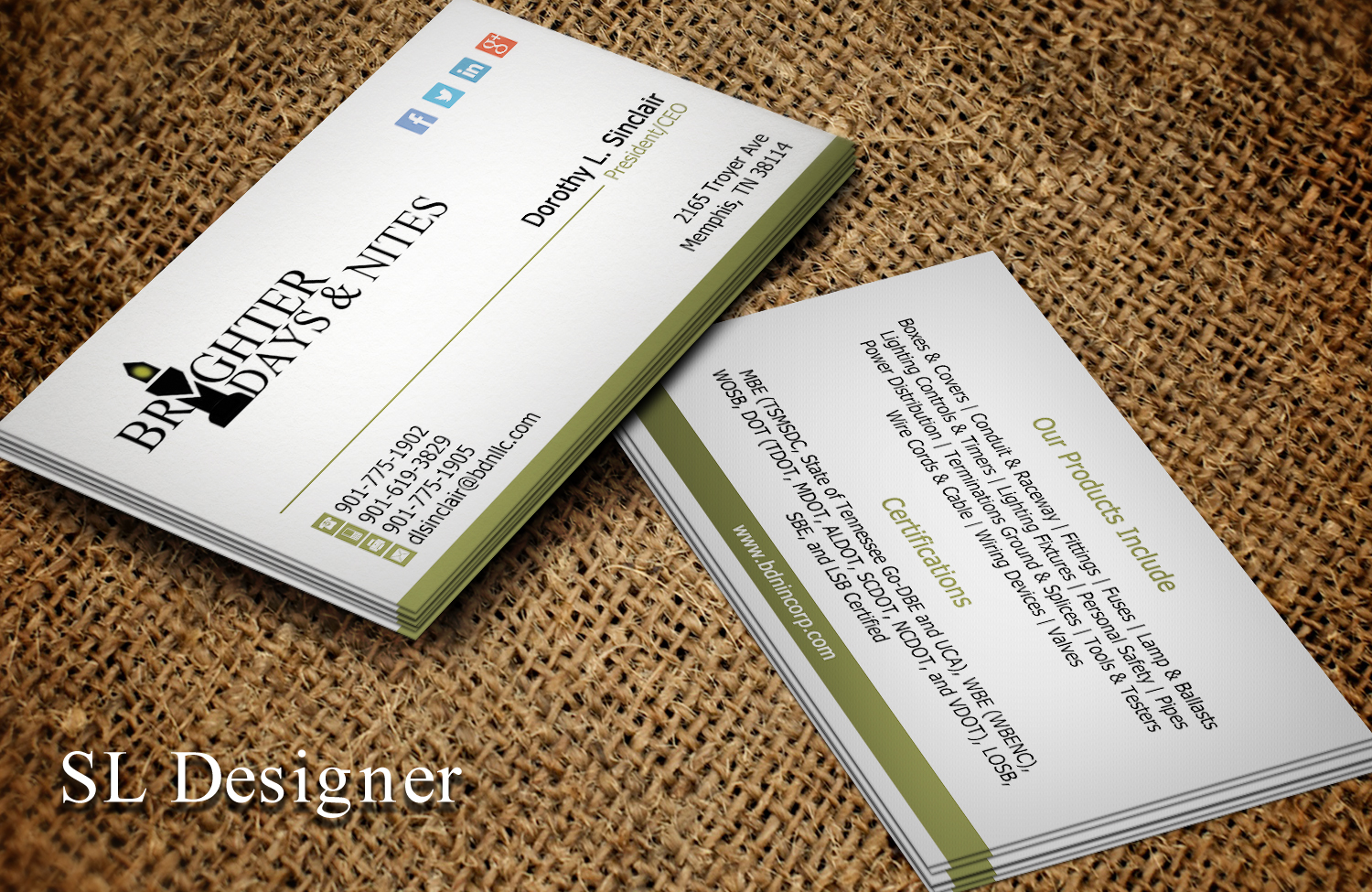 Business Card Design by SL Designer for this project | Design #9863089