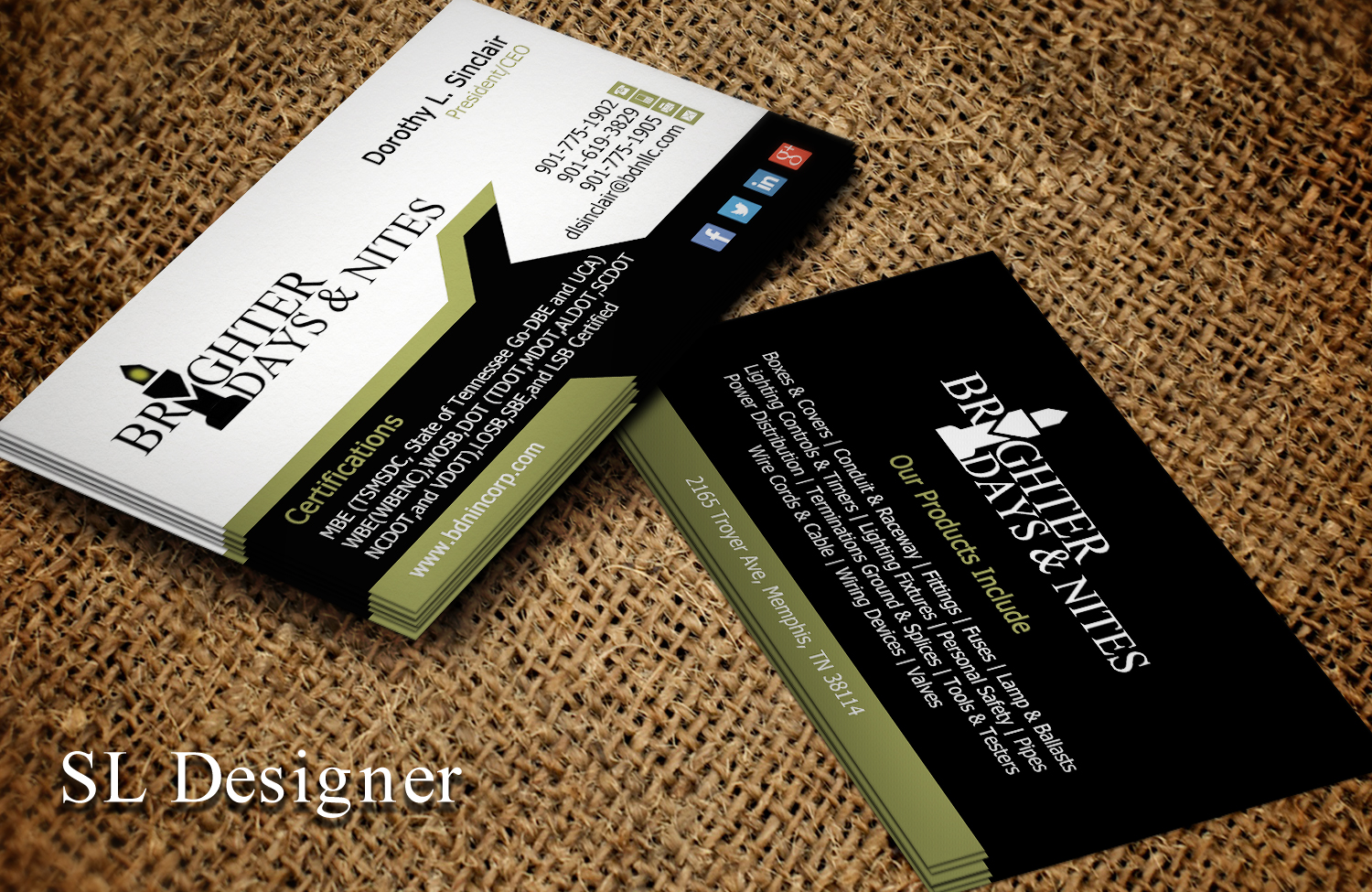 Visitenkarten-Design von SL Designer für dieses Projekt | Design #9863137