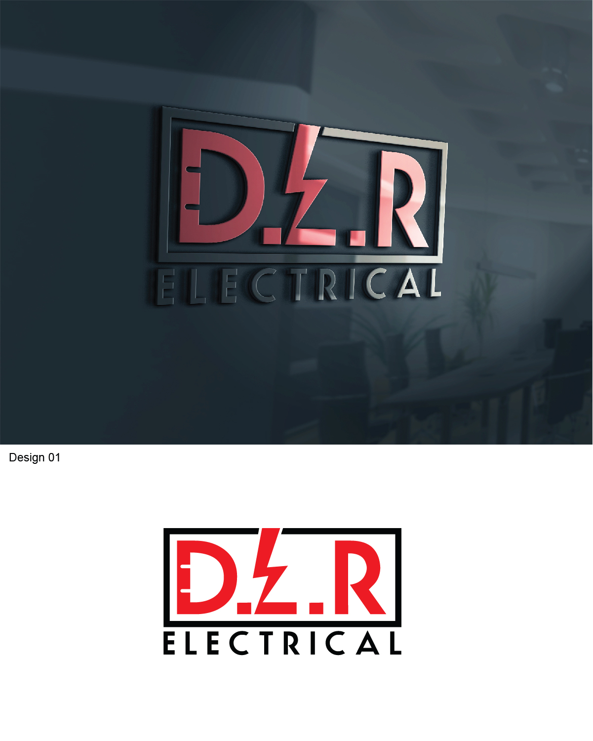 Logo Design by 3Guys for D.L.R Electrical | Design #9875415