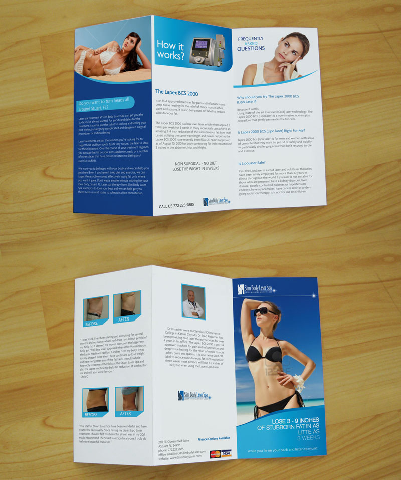 Brochure Design by Soluciones Creativas for Slim body Laser spa  | Design #442383