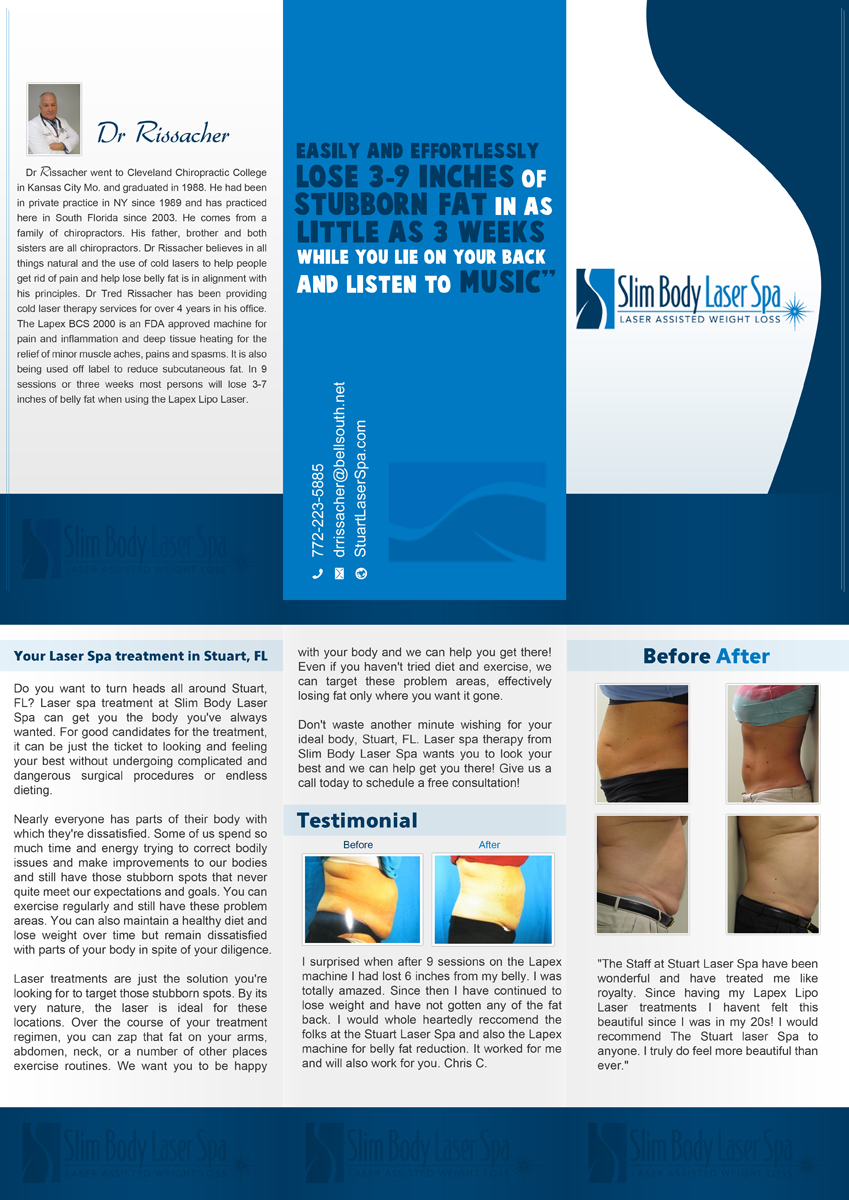 Brochure Design by pb for Slim body Laser spa  | Design #445302