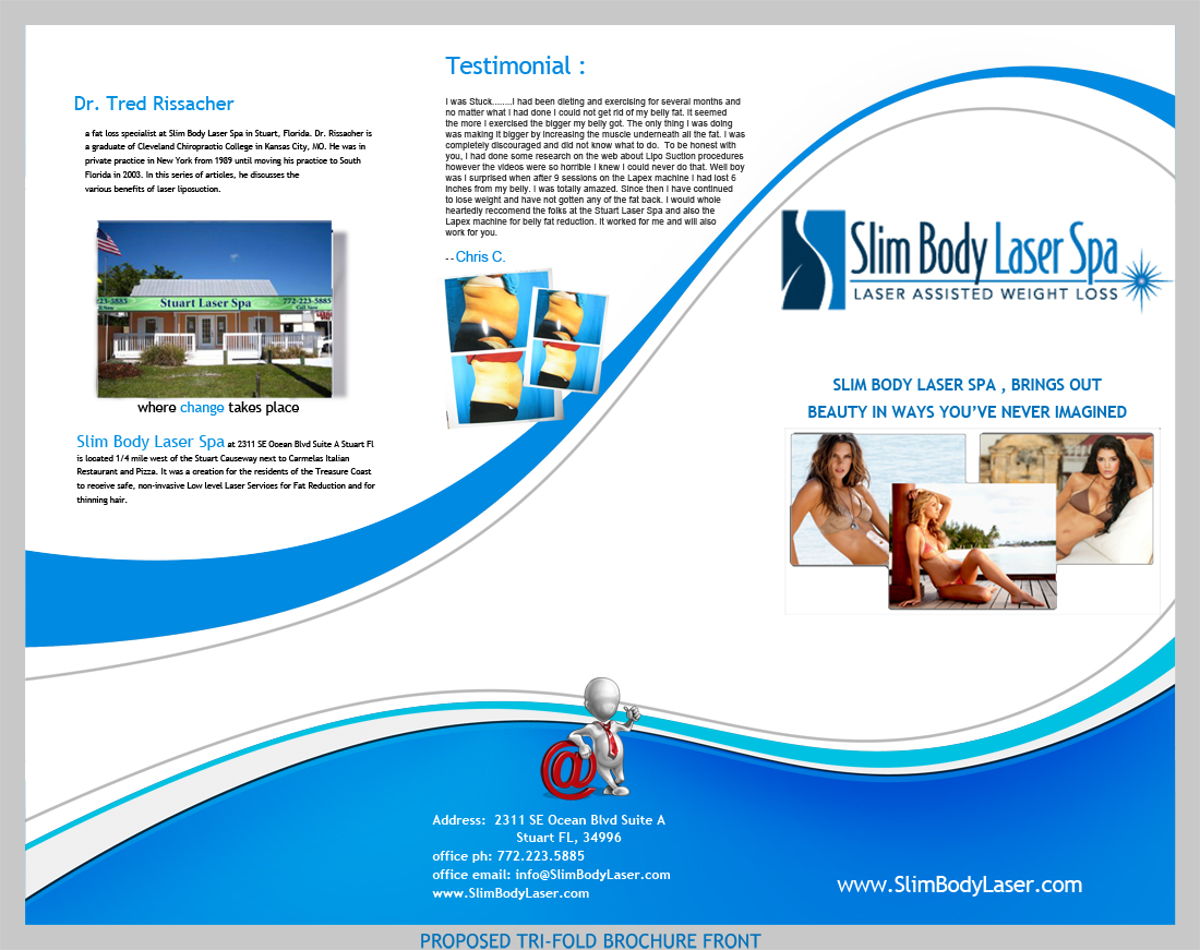 Brochure Design by CelestialBeing for Slim body Laser spa  | Design #444195