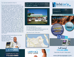 Brochure Design by Heather Crayons for Slim body Laser spa  | Design: #437876