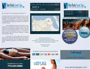 Brochure Design by Heather Crayons for Slim body Laser spa  | Design: #440826