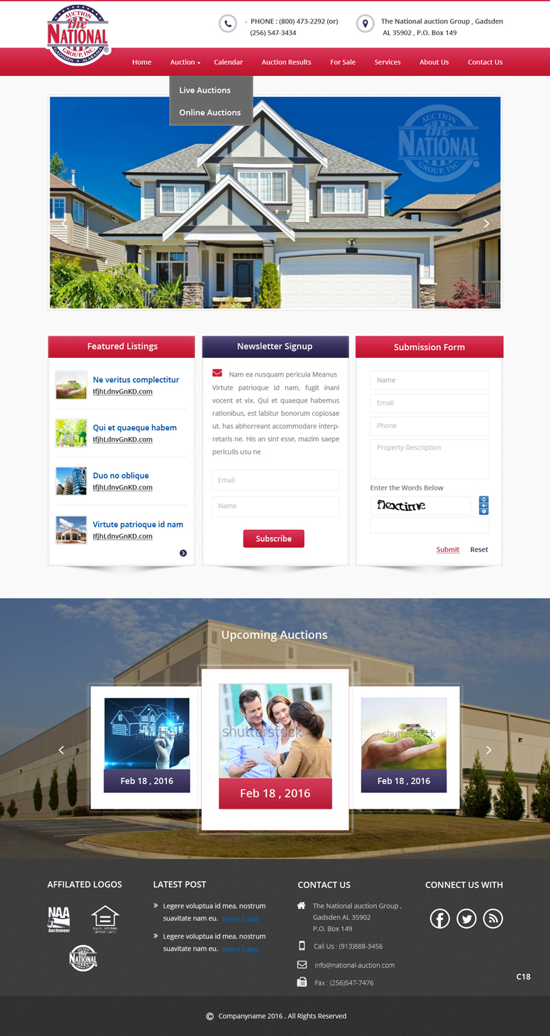 Web Design by pb for AuctionServices.com, Inc. | Design #9879231