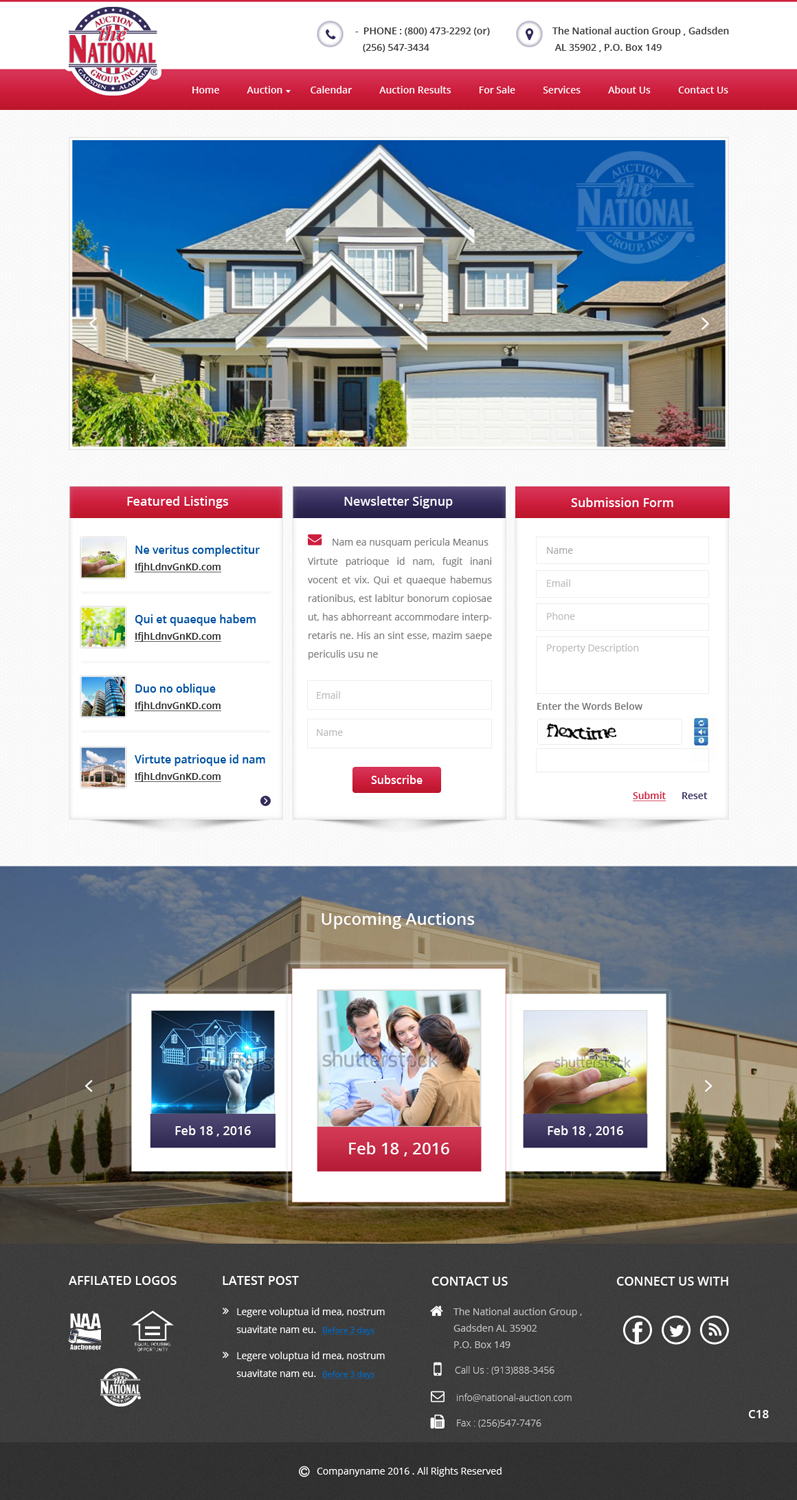 Web Design by pb for AuctionServices.com, Inc. | Design #9879233