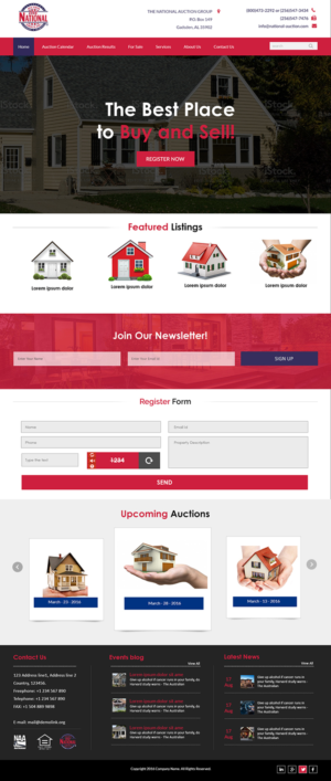 Web Design by Creations Box 2015 for AuctionServices.com, Inc. | Design: #9883881
