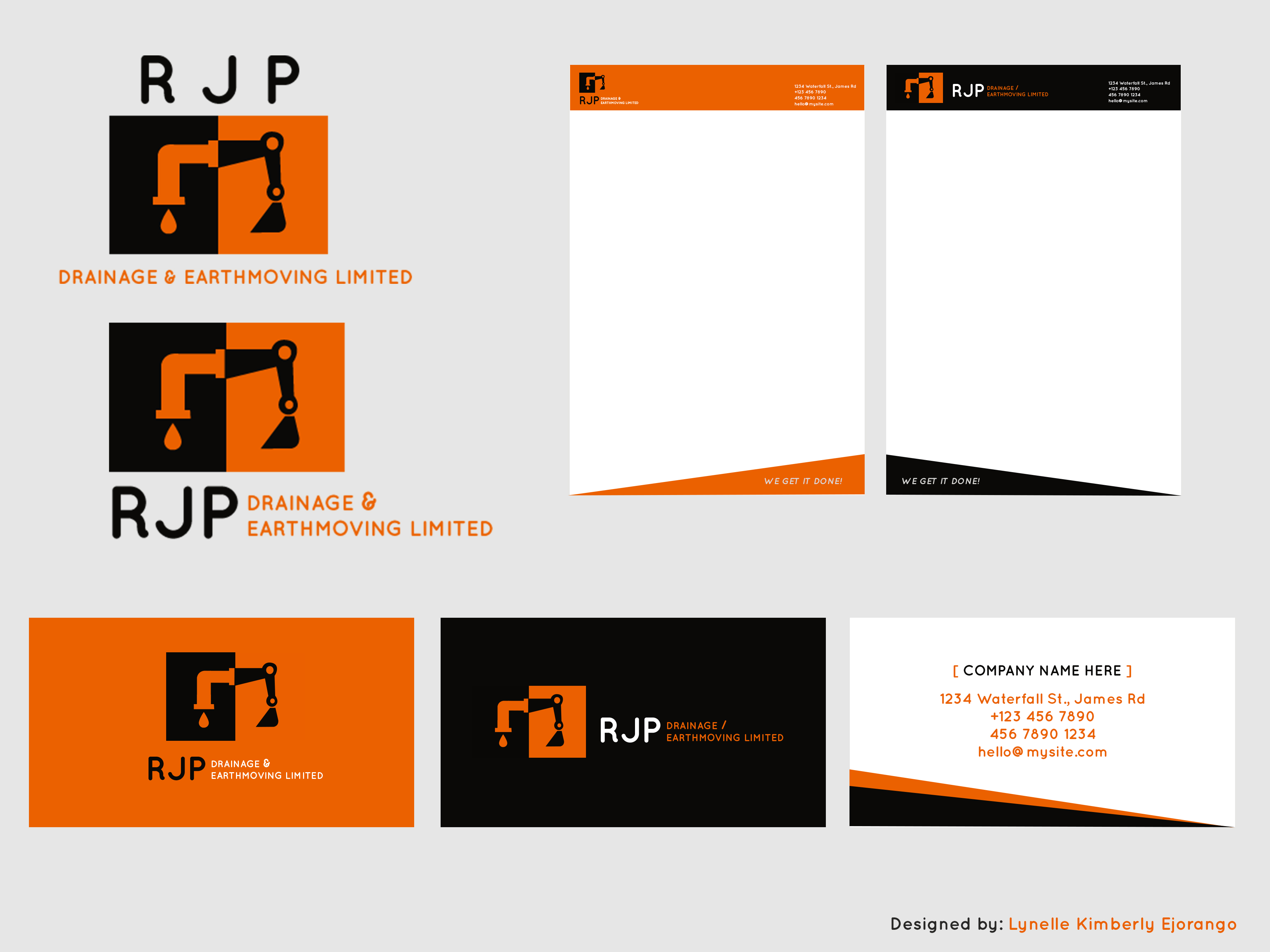 Logo Design by lynellekimberly for RJP Drainage & Earthmoving | Design #9890450