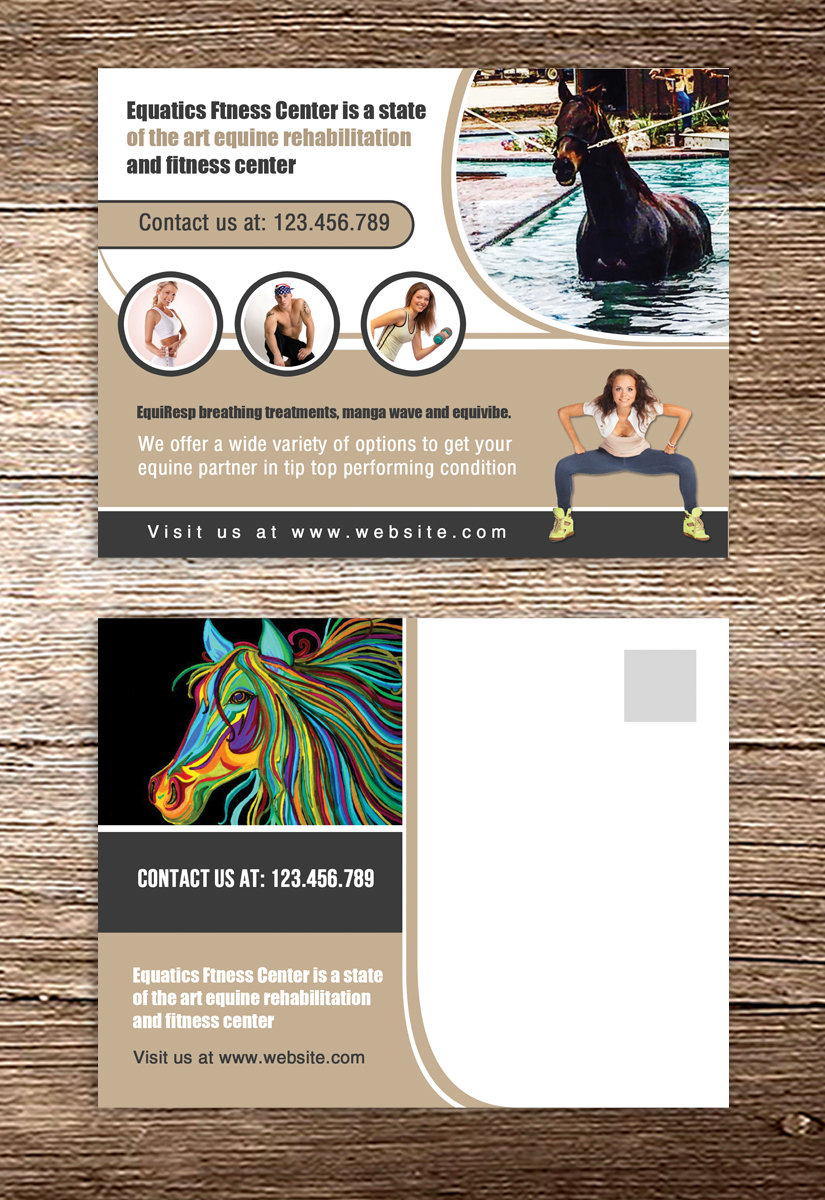 Postkarten-Design von debdesign für Fithorse by Equatics Fitness Center | Design #9935933